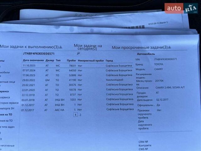 Тойота Камри 2017 в Киеве на Automoto.ua Черный Тойота Камри, объемом двигателя 2.49 л и пробегом 79 тыс. км за 19999 $, фото 67 на Automoto.ua