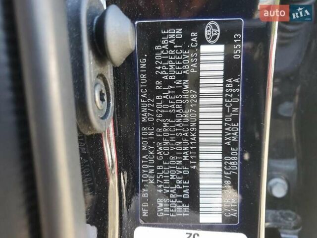 Черный Тойота Камри, объемом двигателя 2.5 л и пробегом 48 тыс. км за 7965 $, фото 11 на Automoto.ua