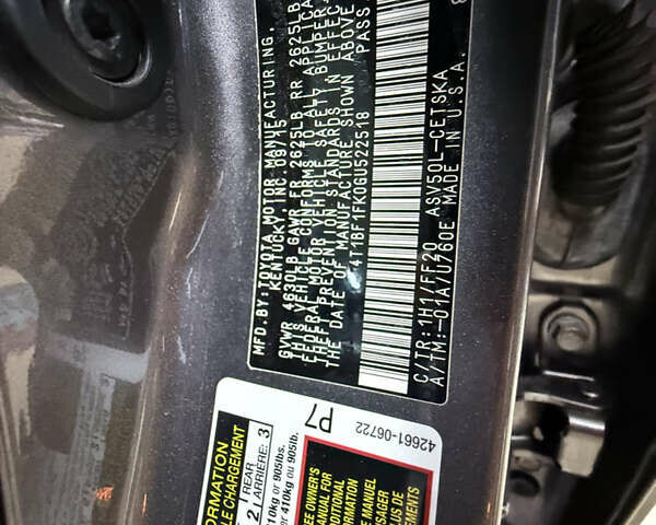 Серый Тойота Камри, объемом двигателя 2.49 л и пробегом 106 тыс. км за 12999 $, фото 22 на Automoto.ua