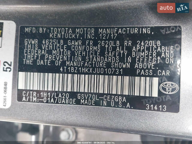 Серый Тойота Камри, объемом двигателя 3.5 л и пробегом 137 тыс. км за 5200 $, фото 9 на Automoto.ua