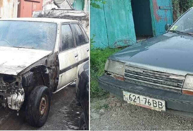 Серый Тойота Карина, объемом двигателя 2 л и пробегом 437 тыс. км за 721 $, фото 1 на Automoto.ua