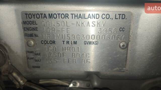 Серый Тойота Фортунер, объемом двигателя 4 л и пробегом 320 тыс. км за 13500 $, фото 6 на Automoto.ua