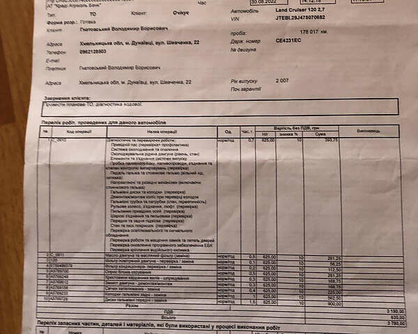 Бежевый Тойота Ленд Крузер Прадо 120, объемом двигателя 2.7 л и пробегом 182 тыс. км за 13700 $, фото 1 на Automoto.ua