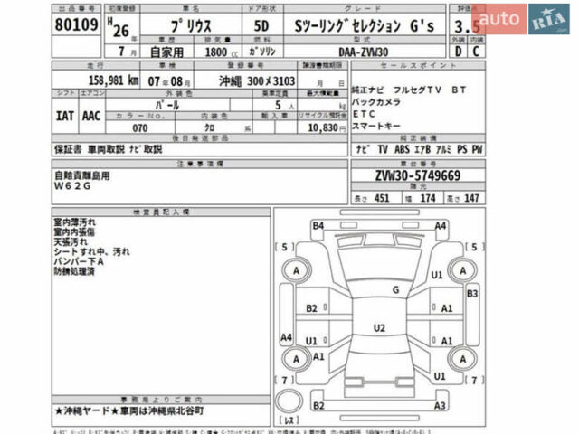 Тойота Приус 2014 в Одессе на Automoto.ua Белый Тойота Приус, объемом двигателя 1.8 л и пробегом 159 тыс. км за 13000 $, фото 28 на Automoto.ua