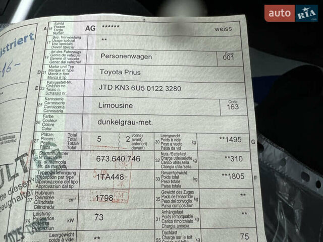 Серый Тойота Приус, объемом двигателя 1.8 л и пробегом 239 тыс. км за 10999 $, фото 72 на Automoto.ua