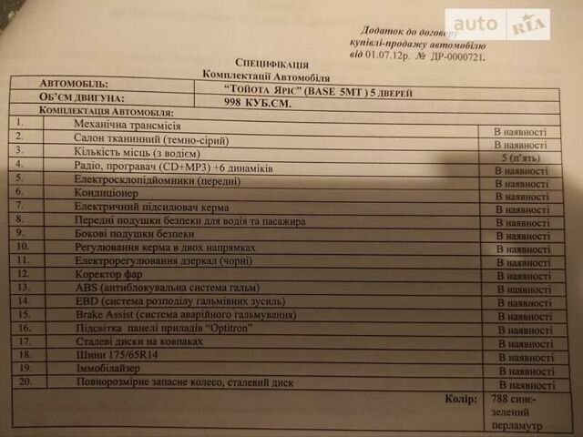 Синій Тойота Яріс, об'ємом двигуна 1 л та пробігом 158 тис. км за 7500 $, фото 22 на Automoto.ua