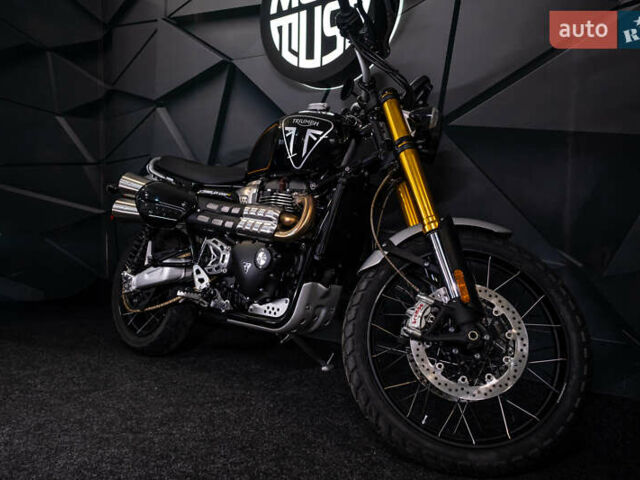 Черный Триумф Scrambler, объемом двигателя 1.2 л и пробегом 1 тыс. км за 15500 $, фото 1 на Automoto.ua