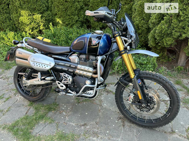 Синий Триумф Scrambler, объемом двигателя 0 л и пробегом 20 тыс. км за 13500 $, фото 5 на Automoto.ua