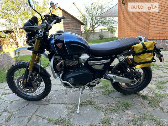 Синий Триумф Scrambler, объемом двигателя 0 л и пробегом 20 тыс. км за 13500 $, фото 4 на Automoto.ua