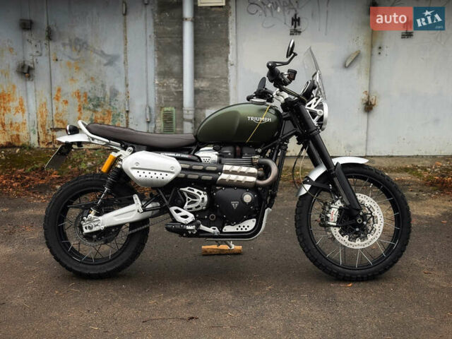 Зеленый Триумф Scrambler, объемом двигателя 1.2 л и пробегом 18 тыс. км за 11900 $, фото 1 на Automoto.ua