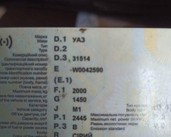 Зеленый УАЗ 31514, объемом двигателя 2.4 л и пробегом 180 тыс. км за 1700 $, фото 7 на Automoto.ua