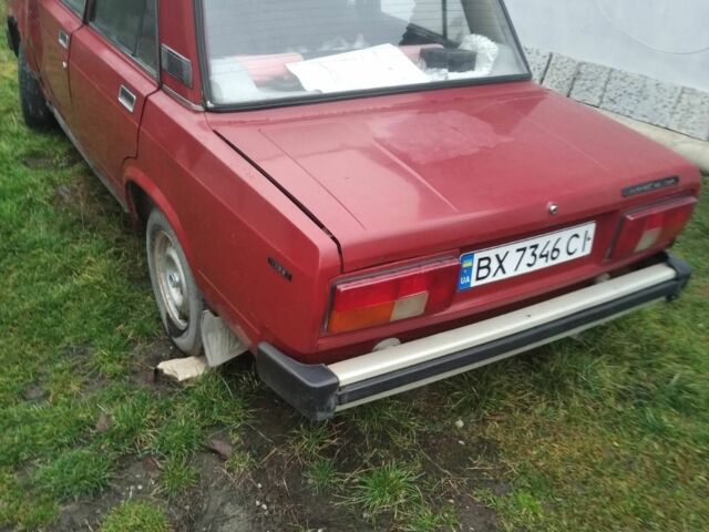 Красный ВАЗ 2105, объемом двигателя 1.5 л и пробегом 60 тыс. км за 600 $, фото 1 на Automoto.ua