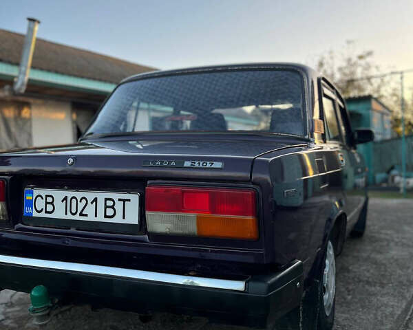 Фиолетовый ВАЗ 2107, объемом двигателя 1.5 л и пробегом 72 тыс. км за 1200 $, фото 1 на Automoto.ua