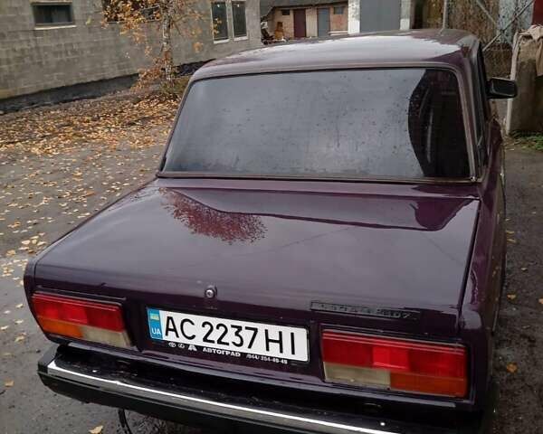 Фиолетовый ВАЗ 2107, объемом двигателя 1.5 л и пробегом 75 тыс. км за 1700 $, фото 2 на Automoto.ua