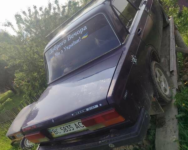 Фиолетовый ВАЗ 2107, объемом двигателя 1.5 л и пробегом 53 тыс. км за 650 $, фото 2 на Automoto.ua