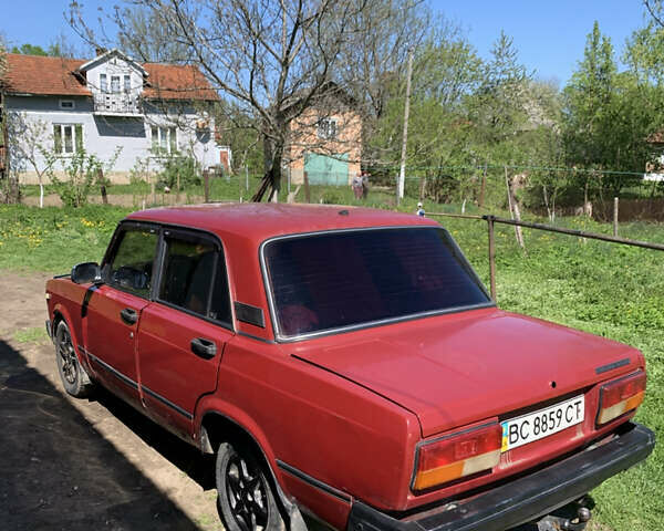 Красный ВАЗ 2107, объемом двигателя 1.3 л и пробегом 70 тыс. км за 325 $, фото 4 на Automoto.ua