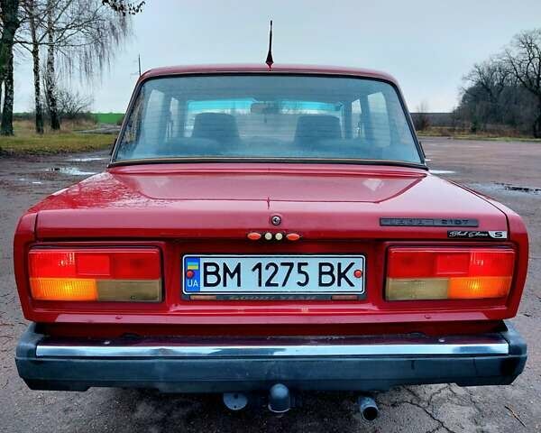 Красный ВАЗ 2107, объемом двигателя 1.5 л и пробегом 97 тыс. км за 1300 $, фото 5 на Automoto.ua
