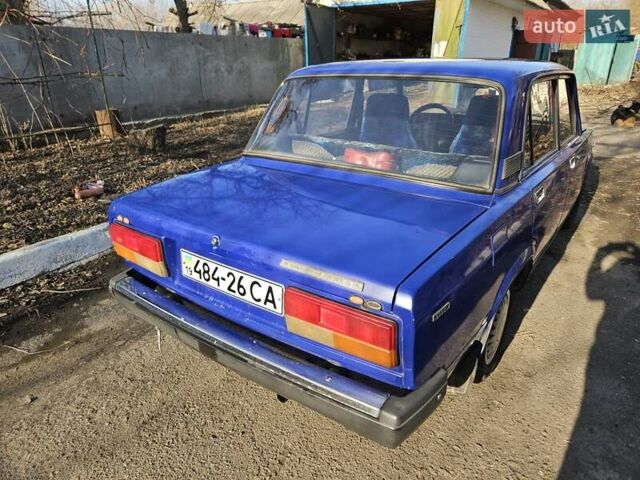 Синий ВАЗ 2107, объемом двигателя 1.5 л и пробегом 104 тыс. км за 1250 $, фото 1 на Automoto.ua