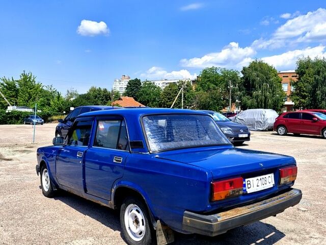 Синий ВАЗ 2107, объемом двигателя 1.5 л и пробегом 80 тыс. км за 1200 $, фото 1 на Automoto.ua