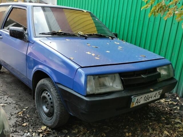 Синий ВАЗ 2108, объемом двигателя 1 л и пробегом 650 тыс. км за 500 $, фото 1 на Automoto.ua