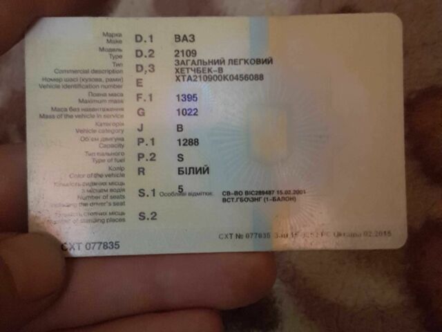 Белый ВАЗ 2109, объемом двигателя 1.3 л и пробегом 250 тыс. км за 800 $, фото 9 на Automoto.ua
