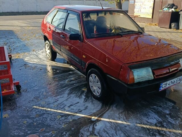 Красный ВАЗ 2109, объемом двигателя 1 л и пробегом 1000 тыс. км за 450 $, фото 1 на Automoto.ua