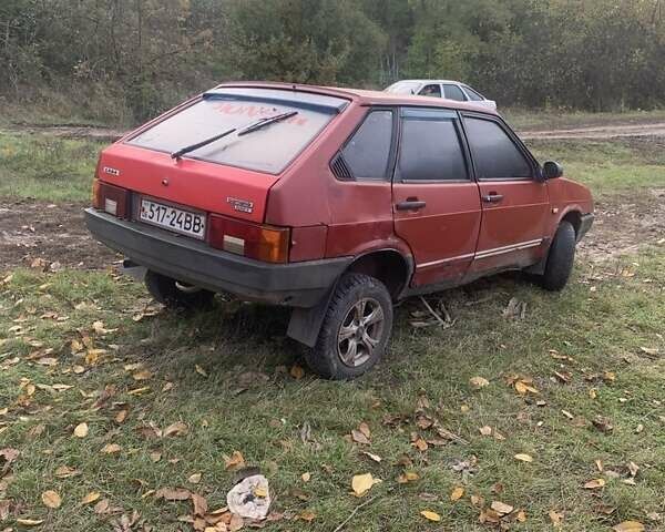 Красный ВАЗ 2109, объемом двигателя 1.5 л и пробегом 120 тыс. км за 648 $, фото 1 на Automoto.ua