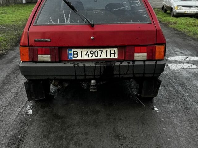 Красный ВАЗ 2109, объемом двигателя 1.3 л и пробегом 77 тыс. км за 996 $, фото 1 на Automoto.ua