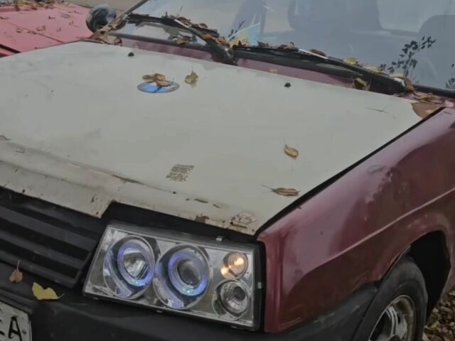 Красный ВАЗ 2109, объемом двигателя 1 л и пробегом 90 тыс. км за 596 $, фото 1 на Automoto.ua