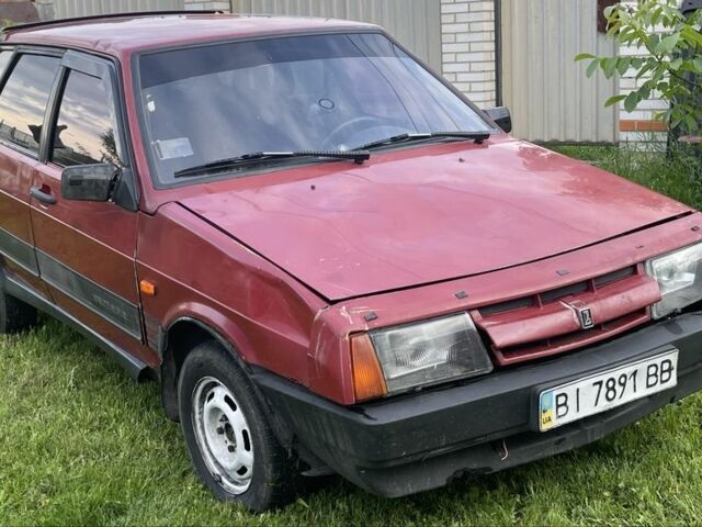 Красный ВАЗ 2109, объемом двигателя 1.5 л и пробегом 132 тыс. км за 700 $, фото 1 на Automoto.ua
