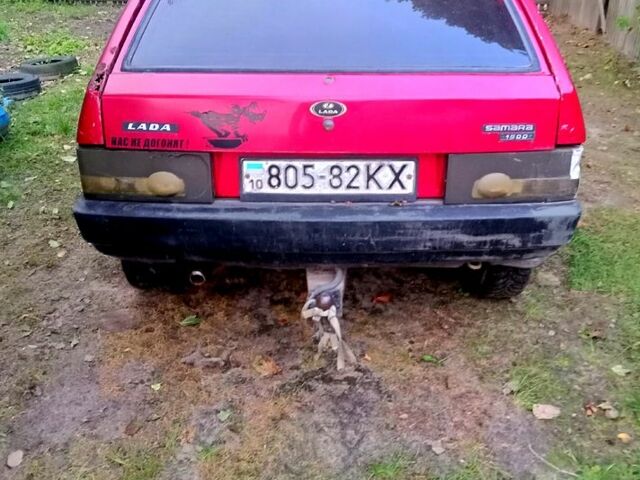 Красный ВАЗ 2109, объемом двигателя 1.5 л и пробегом 170 тыс. км за 360 $, фото 1 на Automoto.ua