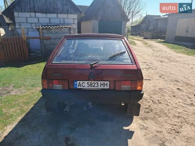 Красный ВАЗ 2109, объемом двигателя 1.5 л и пробегом 165 тыс. км за 1800 $, фото 1 на Automoto.ua
