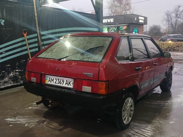 Красный ВАЗ 2109, объемом двигателя 1.5 л и пробегом 300 тыс. км за 655 $, фото 1 на Automoto.ua