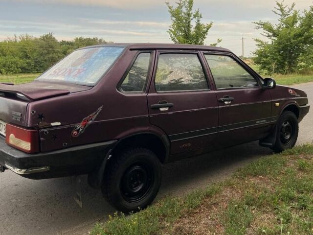 Фиолетовый ВАЗ 21099, объемом двигателя 1.5 л и пробегом 220 тыс. км за 650 $, фото 7 на Automoto.ua