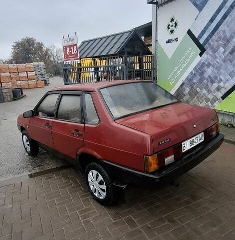 Красный ВАЗ 21099, объемом двигателя 1.5 л и пробегом 150 тыс. км за 1099 $, фото 1 на Automoto.ua