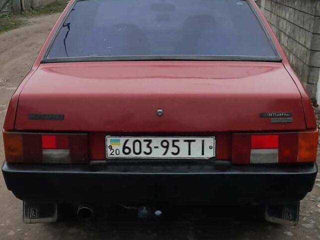 Красный ВАЗ 21099, объемом двигателя 1.5 л и пробегом 146 тыс. км за 1100 $, фото 1 на Automoto.ua