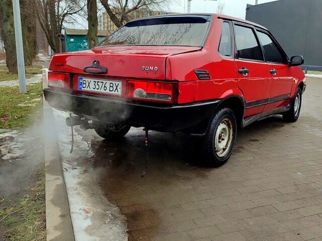 Красный ВАЗ 21099, объемом двигателя 1.5 л и пробегом 155 тыс. км за 1299 $, фото 4 на Automoto.ua