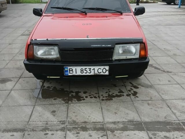 Красный ВАЗ 21099, объемом двигателя 1.5 л и пробегом 250 тыс. км за 650 $, фото 1 на Automoto.ua