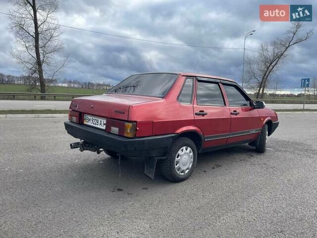 Красный ВАЗ 21099, объемом двигателя 1.3 л и пробегом 77 тыс. км за 1180 $, фото 3 на Automoto.ua