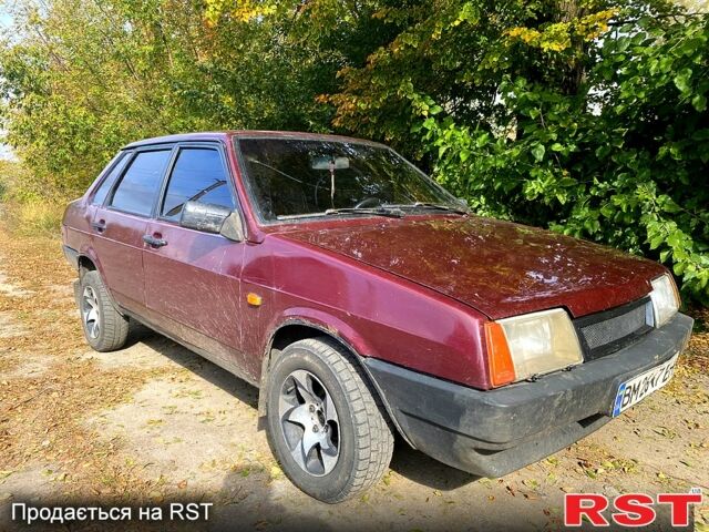Красный ВАЗ 21099, объемом двигателя 1.6 л и пробегом 192 тыс. км за 1000 $, фото 1 на Automoto.ua