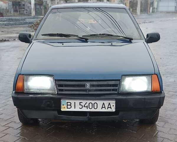 Синий ВАЗ 21099, объемом двигателя 1.5 л и пробегом 200 тыс. км за 1750 $, фото 1 на Automoto.ua