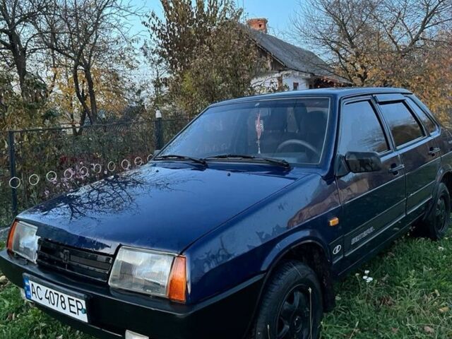 Синий ВАЗ 21099, объемом двигателя 1.5 л и пробегом 2 тыс. км за 1300 $, фото 1 на Automoto.ua