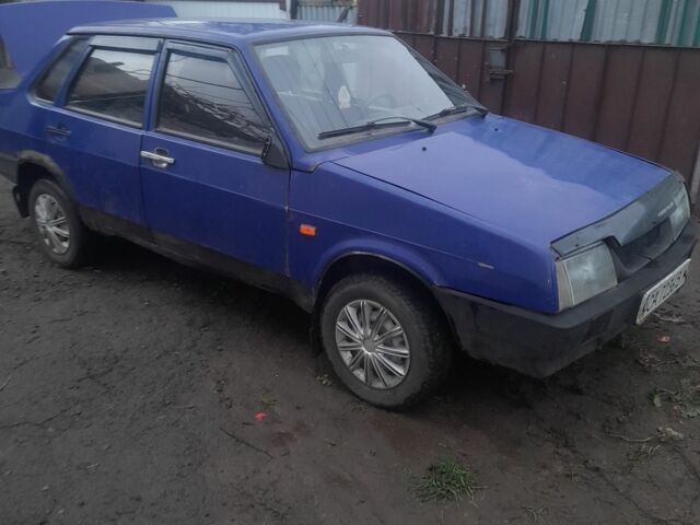 Синий ВАЗ 21099, объемом двигателя 1.5 л и пробегом 400 тыс. км за 594 $, фото 1 на Automoto.ua