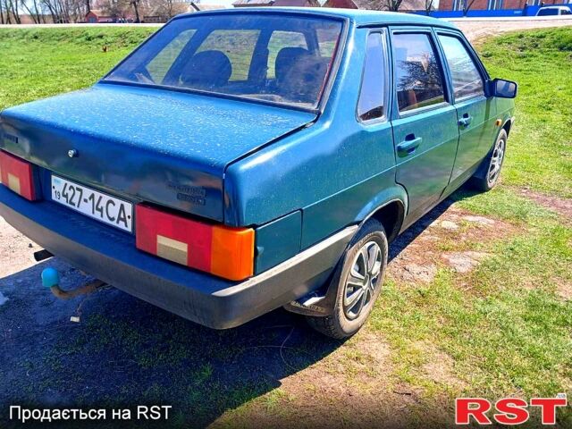 Зеленый ВАЗ 21099, объемом двигателя 15 л и пробегом 245 тыс. км за 670 $, фото 7 на Automoto.ua