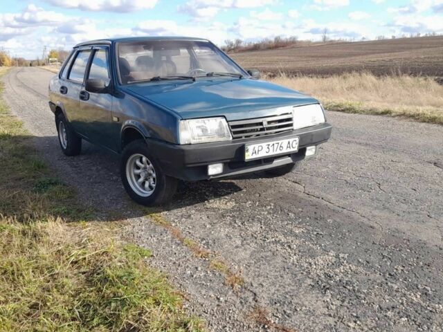 Зеленый ВАЗ 21099, объемом двигателя 1 л и пробегом 2 тыс. км за 1400 $, фото 1 на Automoto.ua