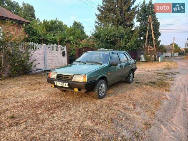 Зеленый ВАЗ 21099, объемом двигателя 1.6 л и пробегом 188 тыс. км за 1650 $, фото 1 на Automoto.ua