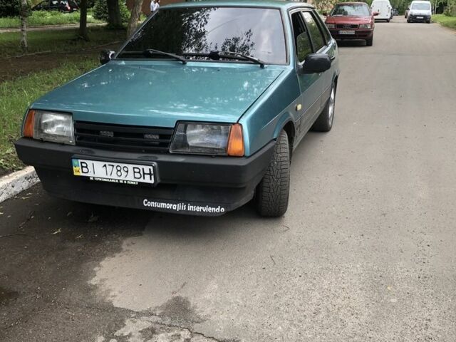 Зеленый ВАЗ 21099, объемом двигателя 1.5 л и пробегом 1000 тыс. км за 1650 $, фото 1 на Automoto.ua