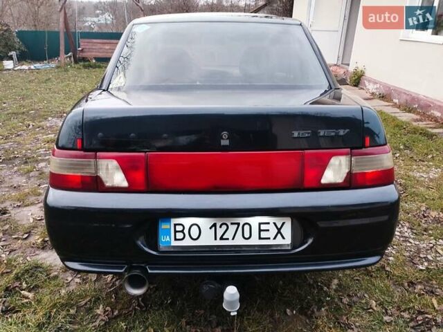 Чорний ВАЗ 2110, об'ємом двигуна 1.6 л та пробігом 208 тис. км за 2150 $, фото 4 на Automoto.ua