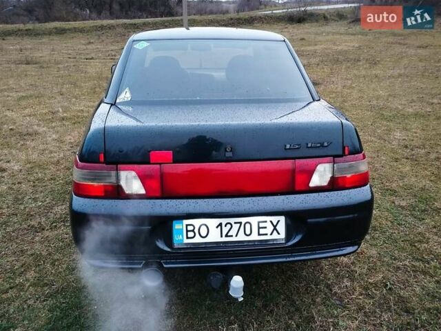 Черный ВАЗ 2110, объемом двигателя 1.6 л и пробегом 209 тыс. км за 2000 $, фото 1 на Automoto.ua