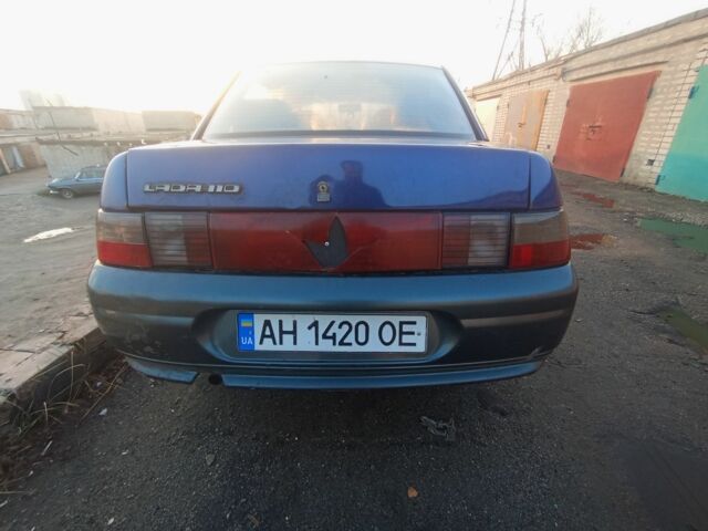 Синий ВАЗ 2110, объемом двигателя 1 л и пробегом 230 тыс. км за 600 $, фото 3 на Automoto.ua